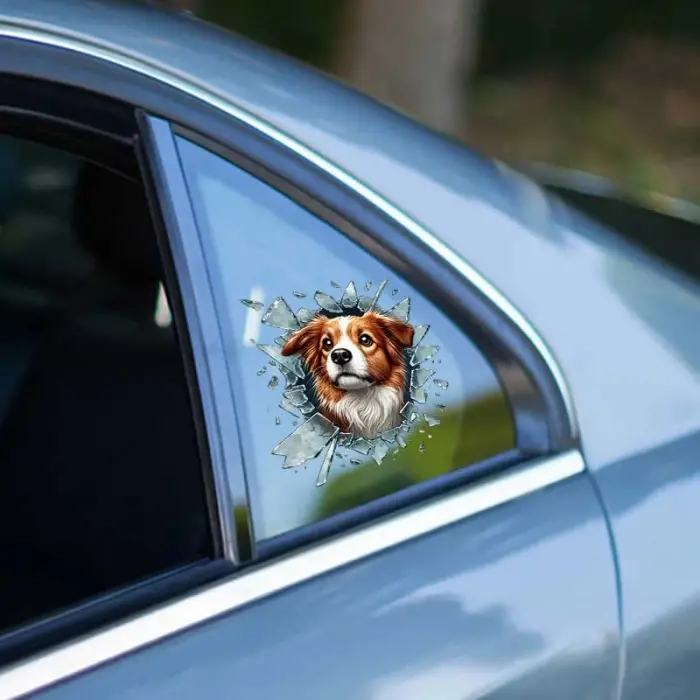 10 cm Cam Fulcar Australian Shepherd Araç Stickerı
