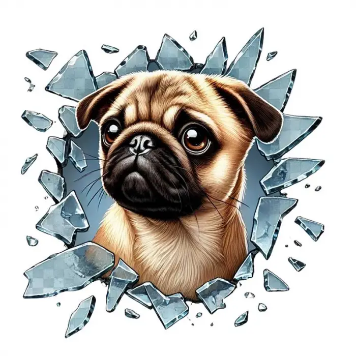 10 cm Cam Fulcar French Bulldog Araç Stickerı
