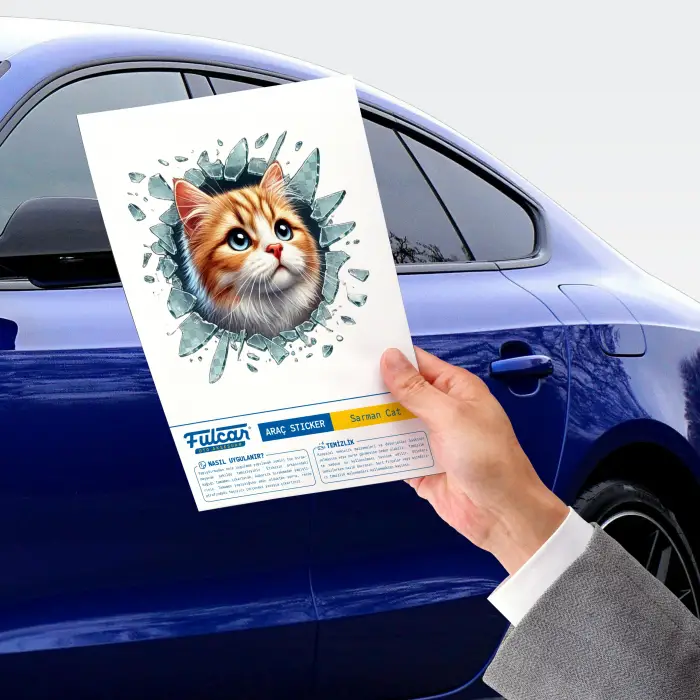 10 cm Cam Fulcar Sarman Araç Stickerı
