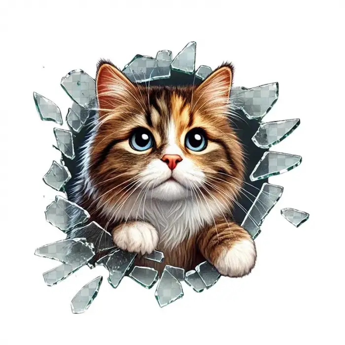 10 cm Cam Fulcar Stray Araç Stickerı