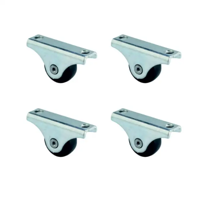 Teker Furç Sabit 20MM Siyah 4 Adet