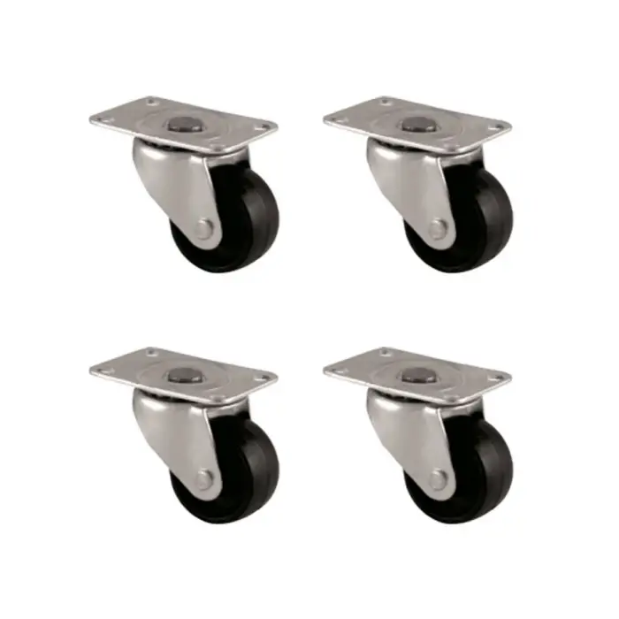 Teker Furç Tablalı Bilyalı 32MM Siyah 4 Adet