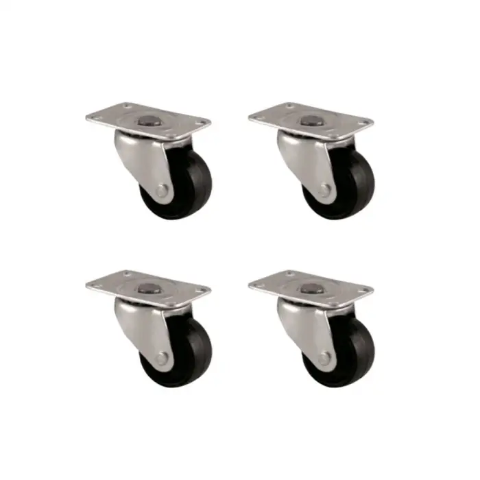 Teker Furç Tablalı Bilyalı 38MM Siyah 4 Adet