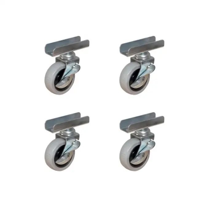 Teker Furç Uzun Sunta Bilyalı (Frenli) 20x50 Gri 18MM 4 Adet