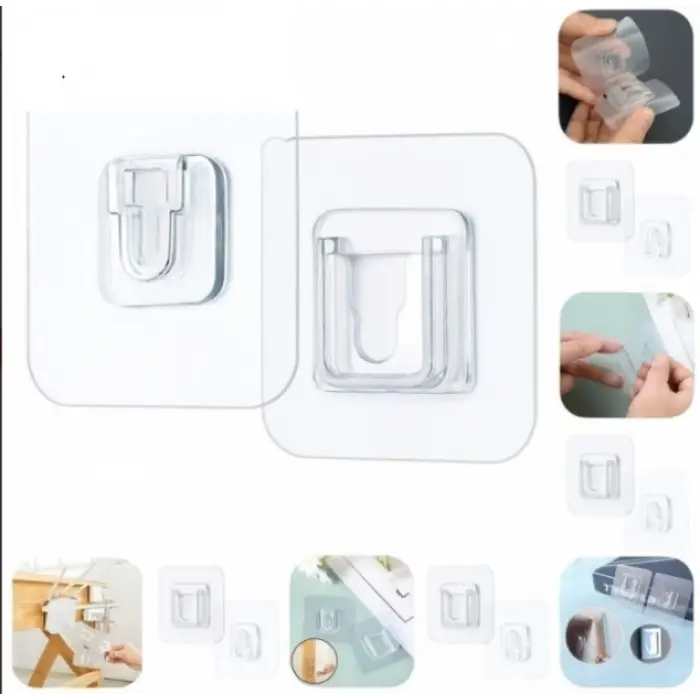 Kullanıma Uygun Geçmeli Klips Eşya Sabitleme Askısı 10lu Set
