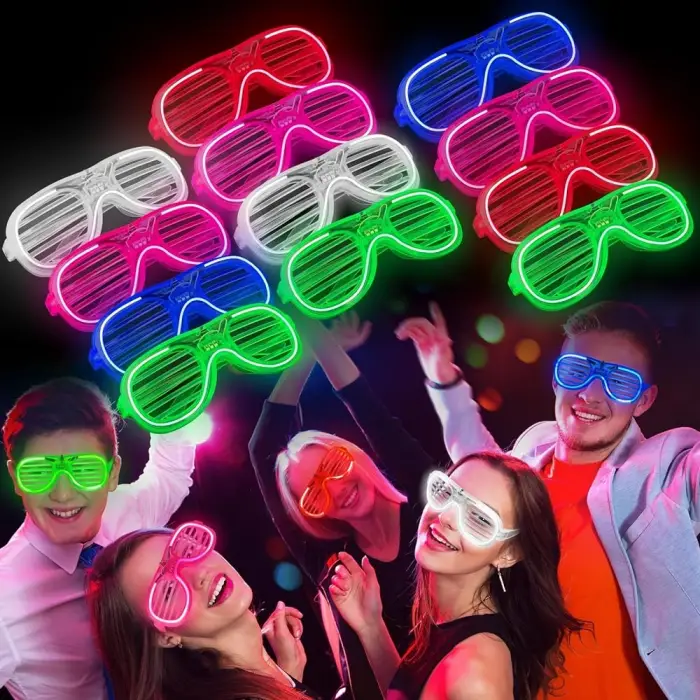 Parti Gözlüğü Glow Işıklı Panjur 12 Adet