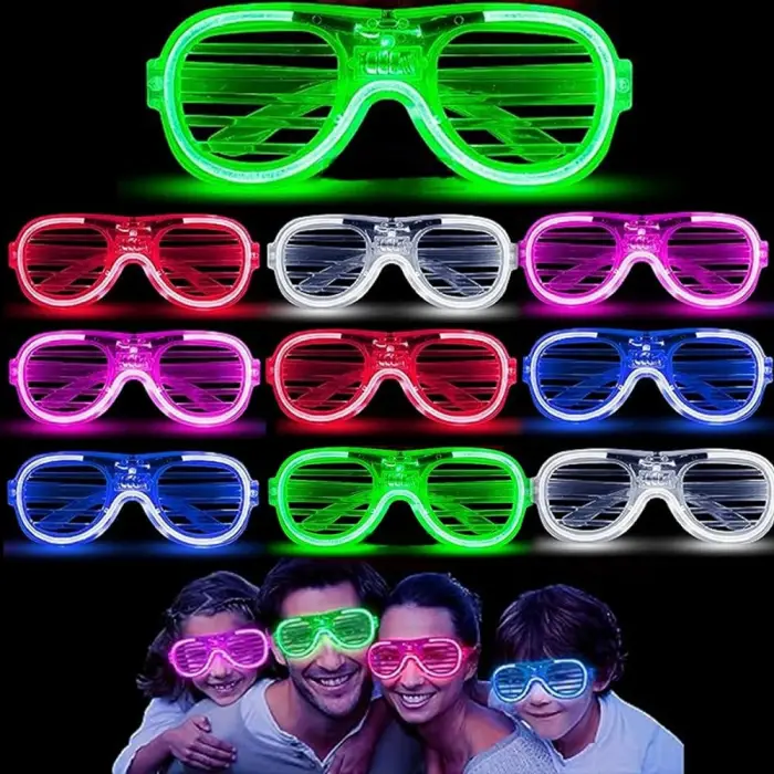 Parti Gözlüğü Glow Işıklı Panjur 12 Adet