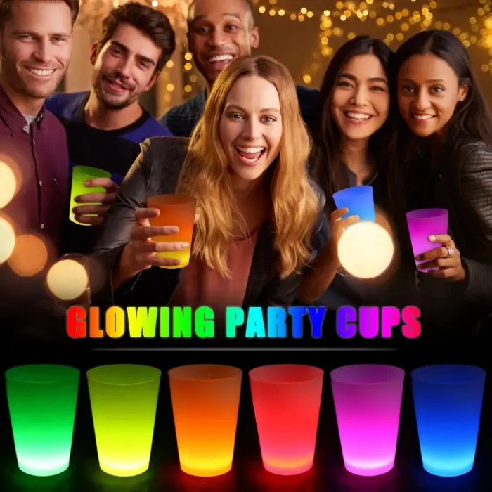 6 Adet Glow Partisi Bardakları 6 Renk