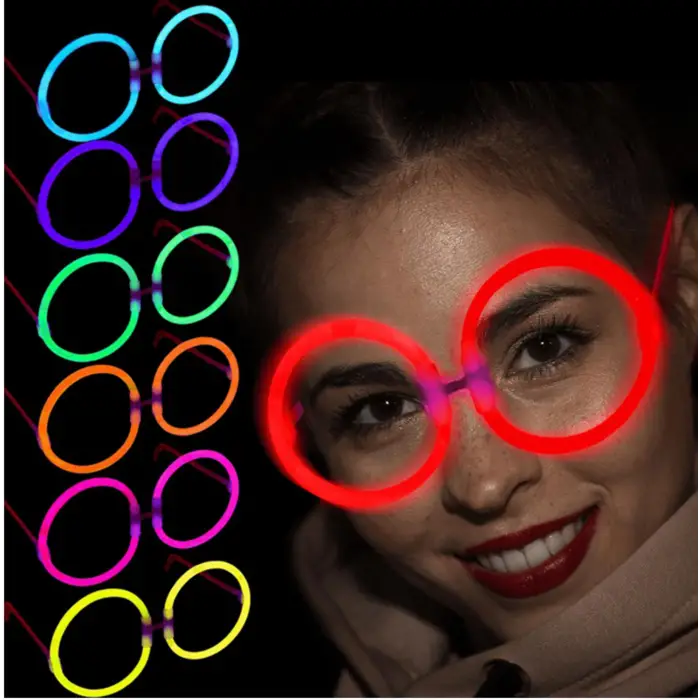 12 Adet Glow Stick Yuvarlak Gözlük