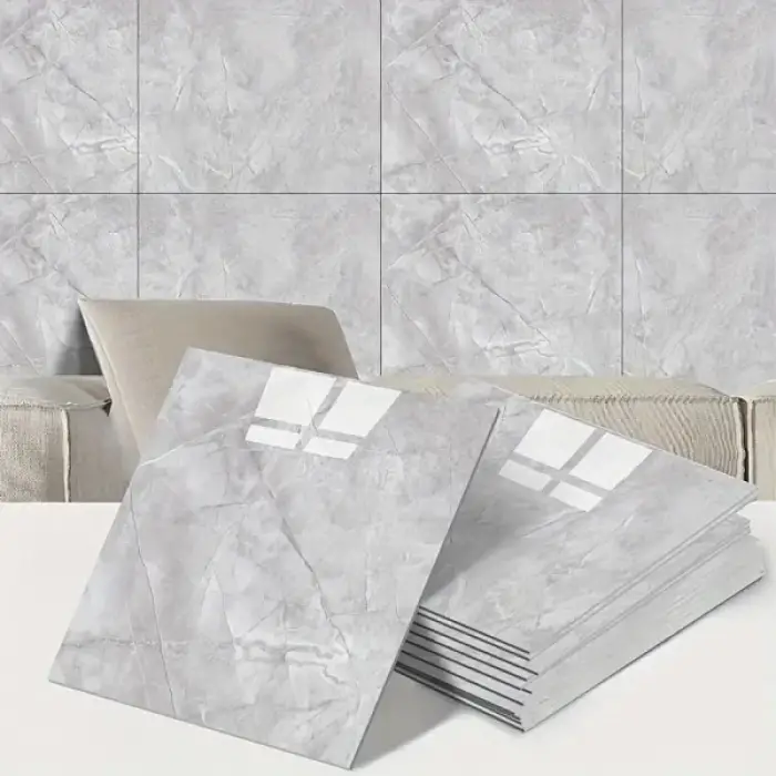 Ahşap Gri Mermer Desen Duvar Sticker (30x30)