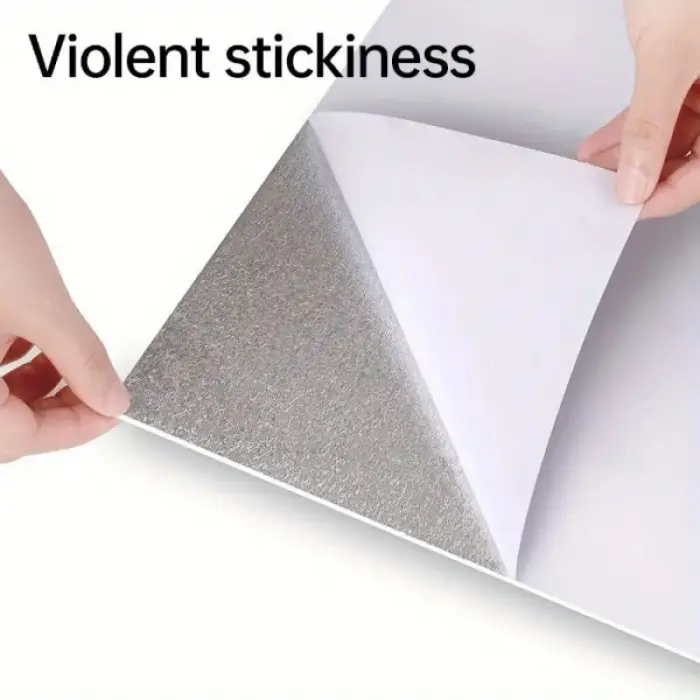 Ahşap Gri Mermer Desen Duvar Sticker (30x30)