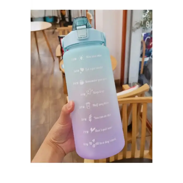 Kullanıma Uygun Günlük Motivasyon Su Matarası 2 Litre