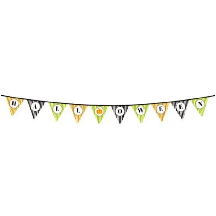 3 metre Turuncu Plastik Halloween Kabak Banner Süsü