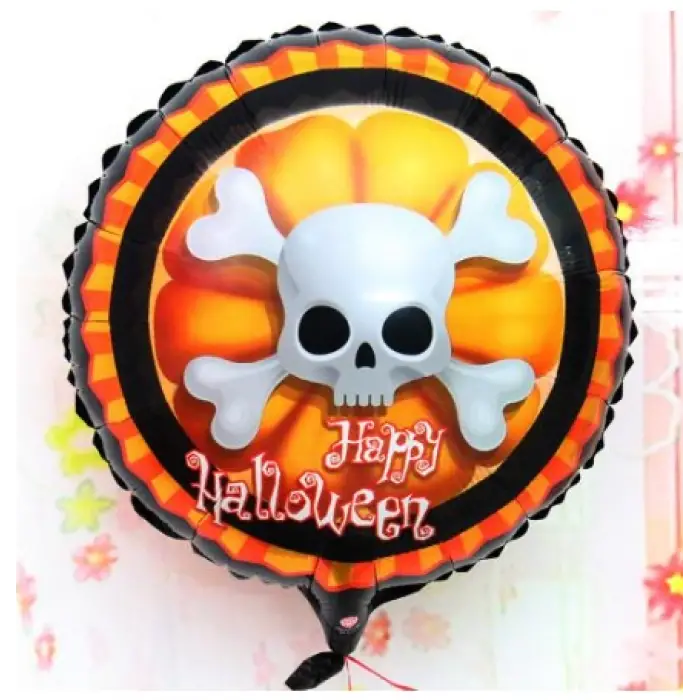Kullanıma Uygun Halloween Kuru Kafa Folyo Balon 18 inç