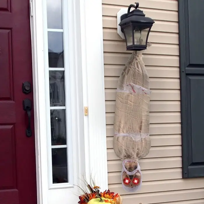 25x75 cm Kullanıma Uygun Halloween Sensörlü Işıklı Hareketli Mumya