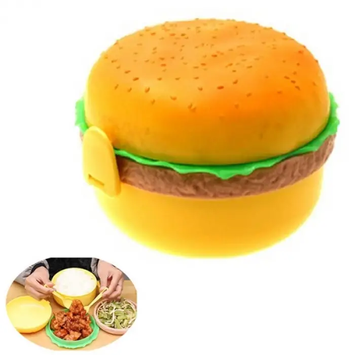 Kullanıma Uygun Hamburger Tasarımlı Beslenme Kabı
