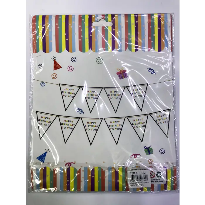 Kullanıma Uygun Happy Birthday To You Flama Bayrak Süsü