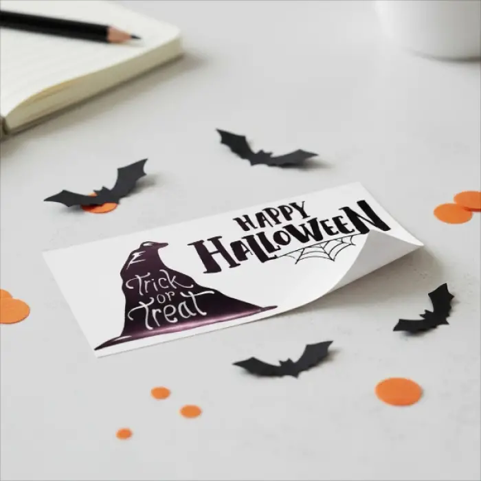 57 cm Cam Happy Halloween Temalı Duvar Stickerı
