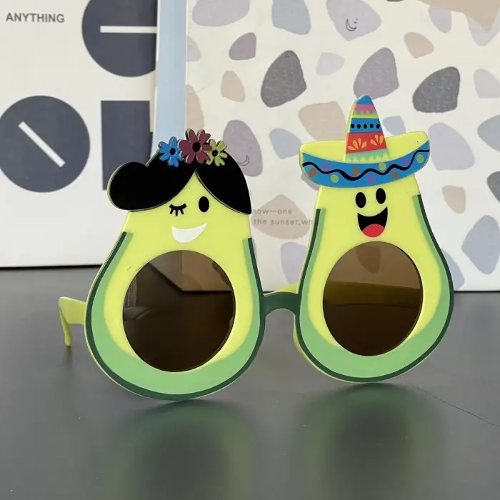 Plastik Hawaii Temalı Avokado Gözlük