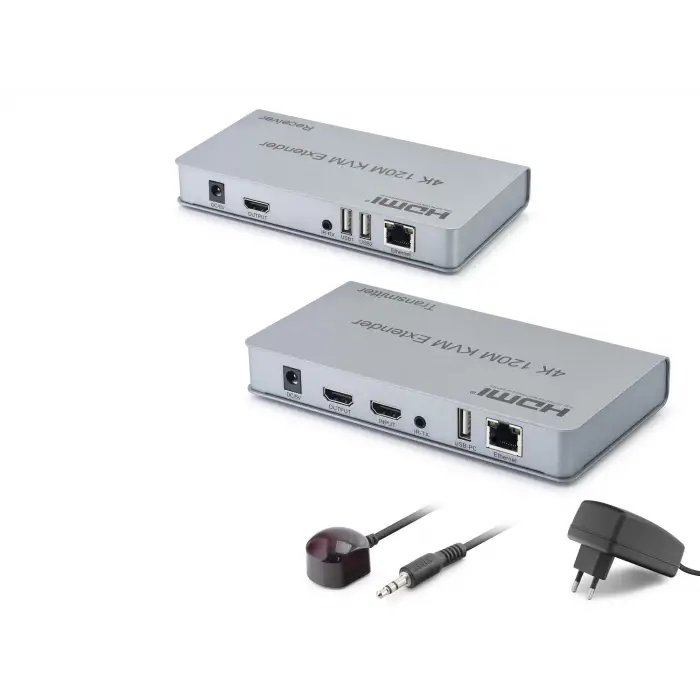 120 M Ölçülü Hdmı Kvm Extender 4K Usb Ir Loop Out