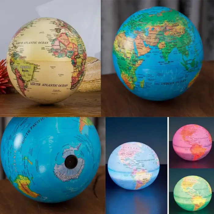 14 cm 1 adet Plastik Işıklı Dünya Atlas