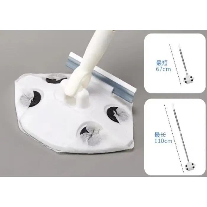 Ahşap Islak Mendil Uyumlu Pratik Çek Çekli Mop