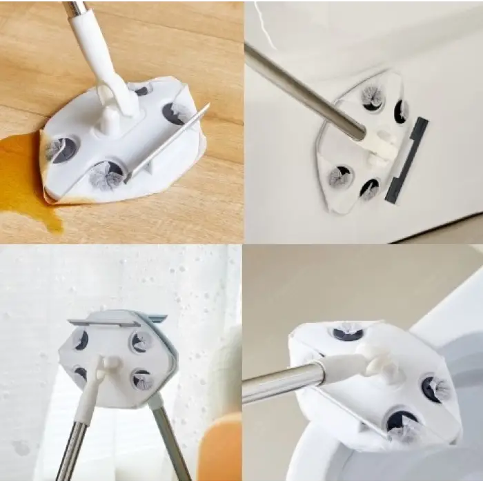 Ahşap Islak Mendil Uyumlu Pratik Çek Çekli Mop