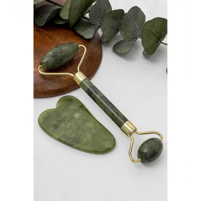 Kullanıma Uygun Jade Roller Gua Sha Taşı Seti