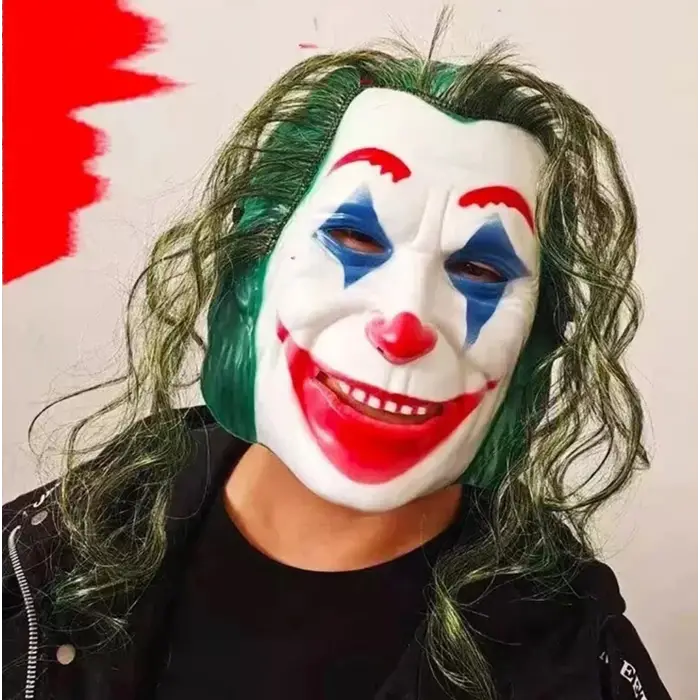 Kullanıma Uygun Joaquin Phoenix Joker Maskesi Yeşil Saçlı