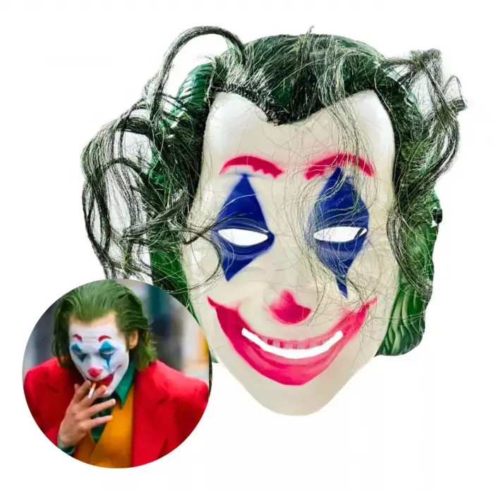 Kullanıma Uygun Joaquin Phoenix Joker Maskesi Yeşil Saçlı