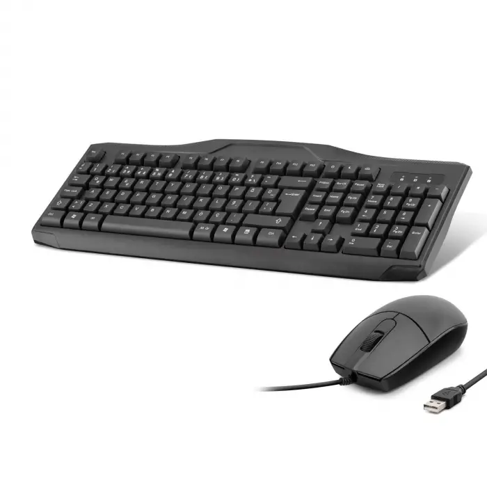 Kablolu Klavye Mouse Set Q Siyah