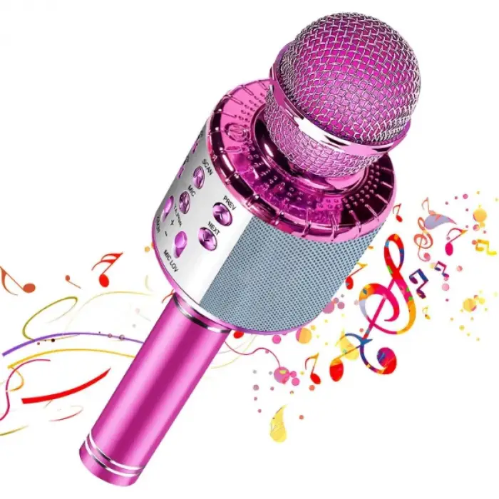 Kullanıma Uygun Kablosuz Hoparlörlü Bluetooth Karaoke Mikrofonu