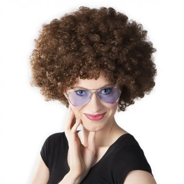 120 Gr Kahve Renk Kıvırcık Afro Bonus Peruk