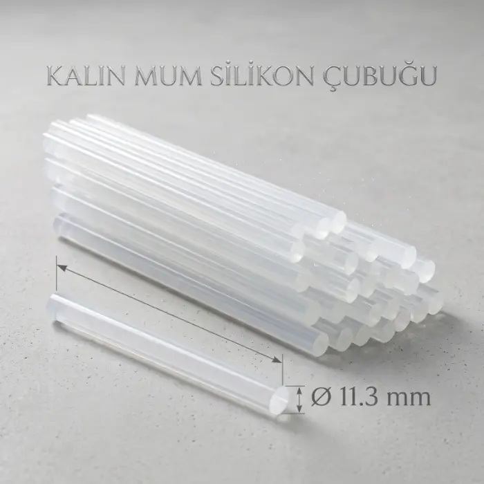 11.3 mm Ölçülü Kalın Mum Silikon Çubuğu 1 Kilogram