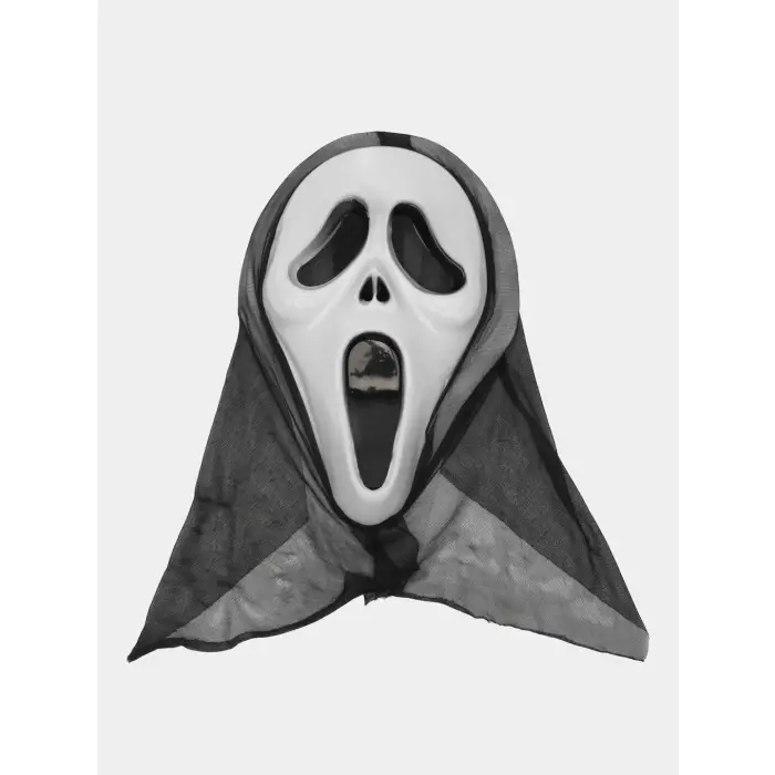 Kullanıma Uygun Kapşonlu Çığlık Maskesi Scream Maskesi 33x21 cm