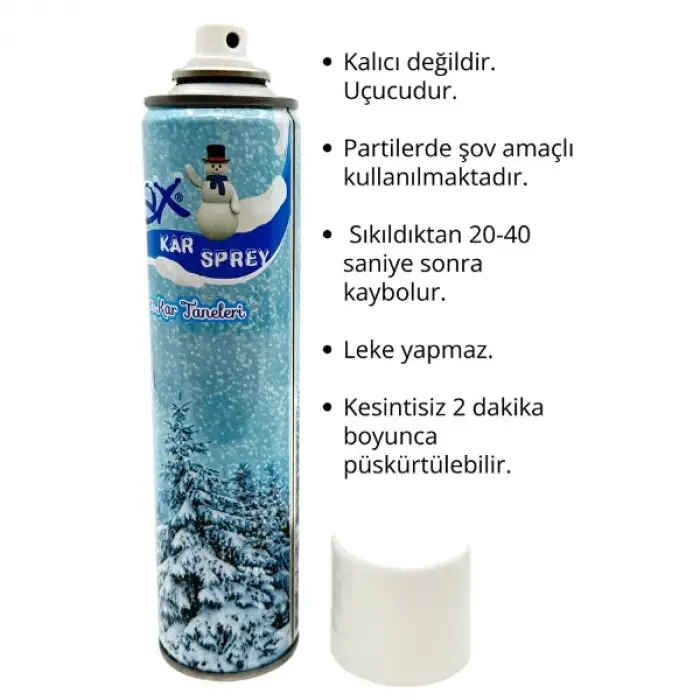 200 ml Ölçülü Kar Spreyi Parti Süsü