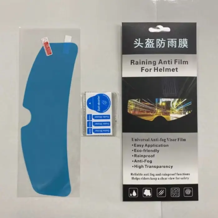 Kullanıma Uygun Kask Vizörü İçin Yağmur ve Buğu Engelleyici Film