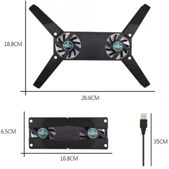 60mm Kullanıma Uygun Katlanabilir Laptop Soğutucu