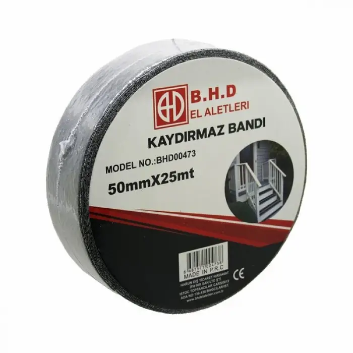50 mm Ölçülü Kaydırmaz Siyah Bant X 25 mt