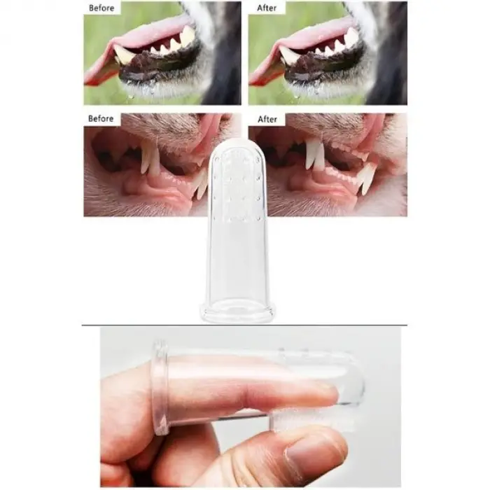 Silikon Kedi Köpek Diş Temizleme Fırçası