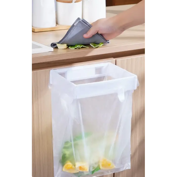 Plastik Kendinden Yapışkanlı Katlanabilir Çöp Poşeti Tutucu Aparat