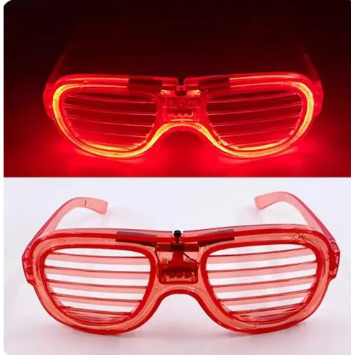 Parti Gözlüğü Kırmızı Led Işıklı Neon 3 Modlu