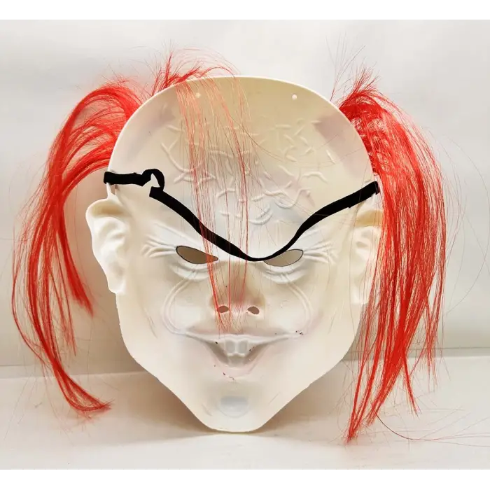 Kullanıma Uygun Kızıl Saçlı Joker Palyaço Maskesi