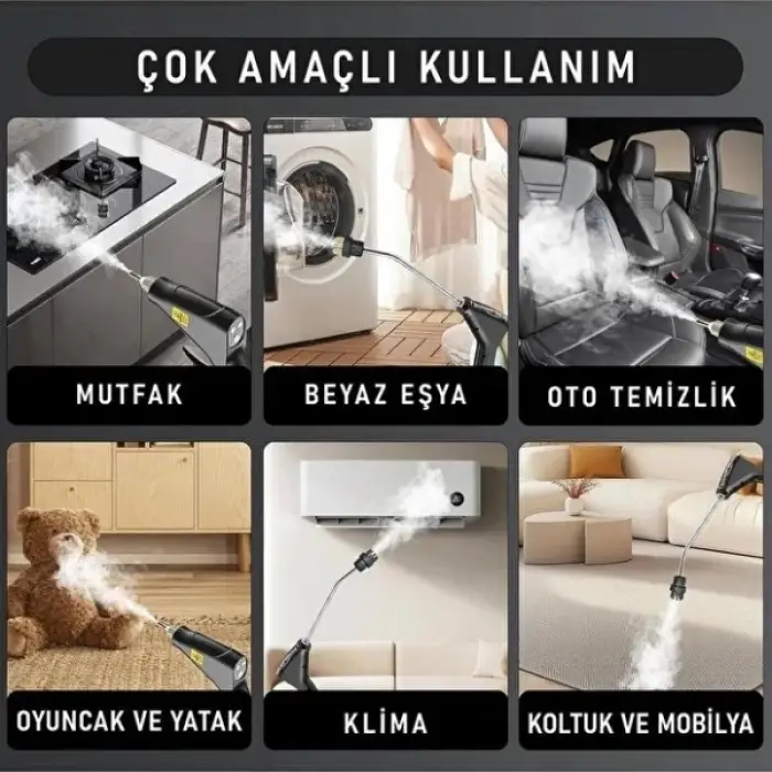 Kullanıma Uygun Kompakt Basınçlı Buharlı Temizleyici
