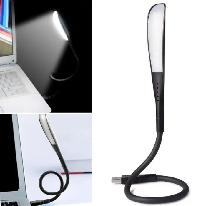 Kullanıma Uygun Kompakt USB Siyah 14 Ledli 3 Kademeli Dokunmatik Okuma Lambası