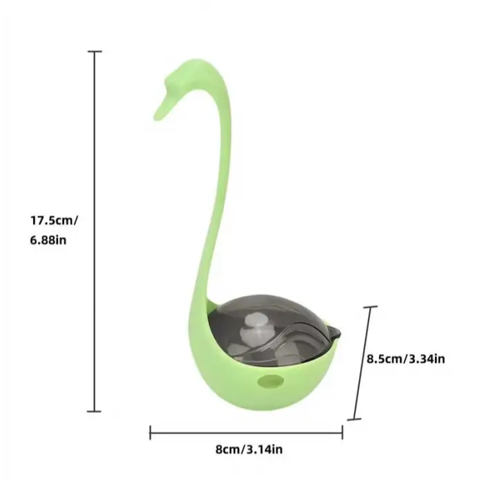 17.5 cm Yeşil 1 Adet Kullanıma Uygun Kuğu Şeklinde Lazerli Kedi Oyuncağı