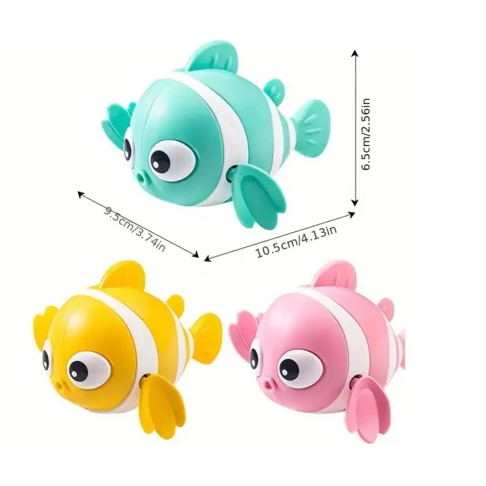 1 Adet Kullanıma Uygun Kurmalı Balık Bebek Banyo Oyuncağı