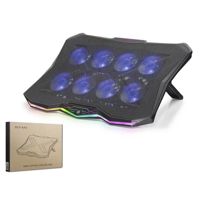 Laptop Soğutucu 8 Fan Rgb Siyah DCXAA3 Çeşidi
