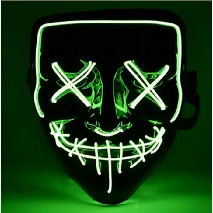 2 adet Maske LED Işıklı Yeşil