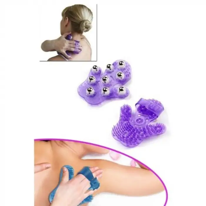 Silikon Masaj Eldiveni 9 Bilyeli Massage Glove